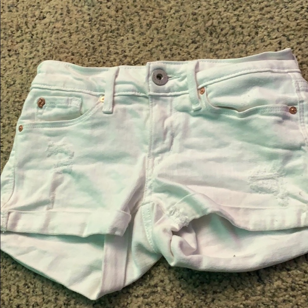 Short shorts white levi low rise